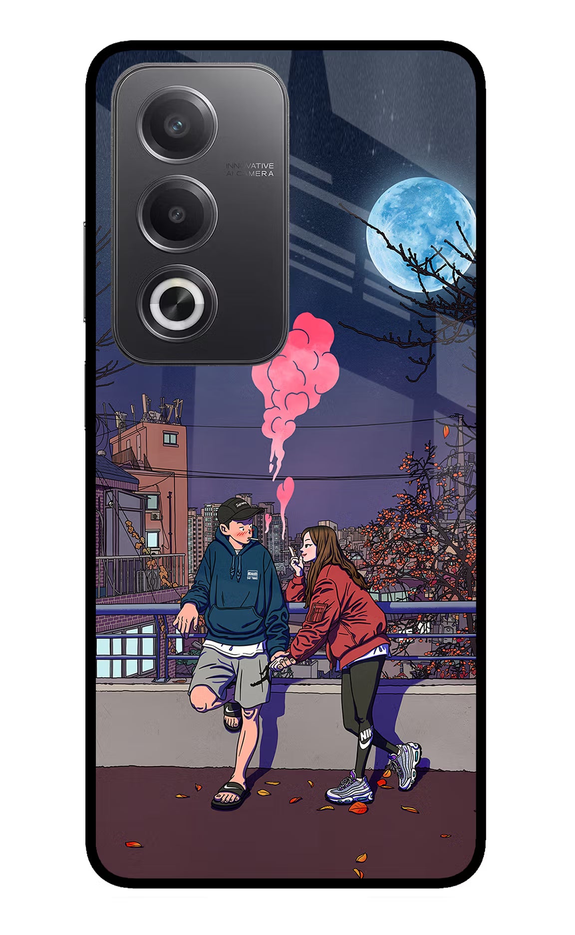 Chilling Couple Oppo A3 Pro 5G Glass Case