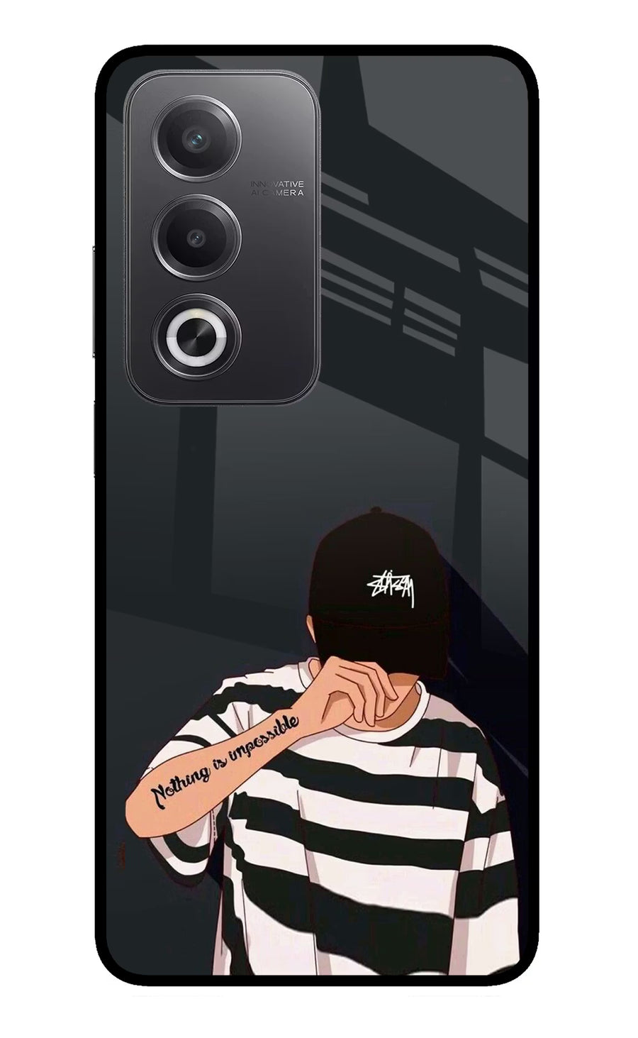 Aesthetic Boy Oppo A3 Pro 5G Back Cover, Glass case