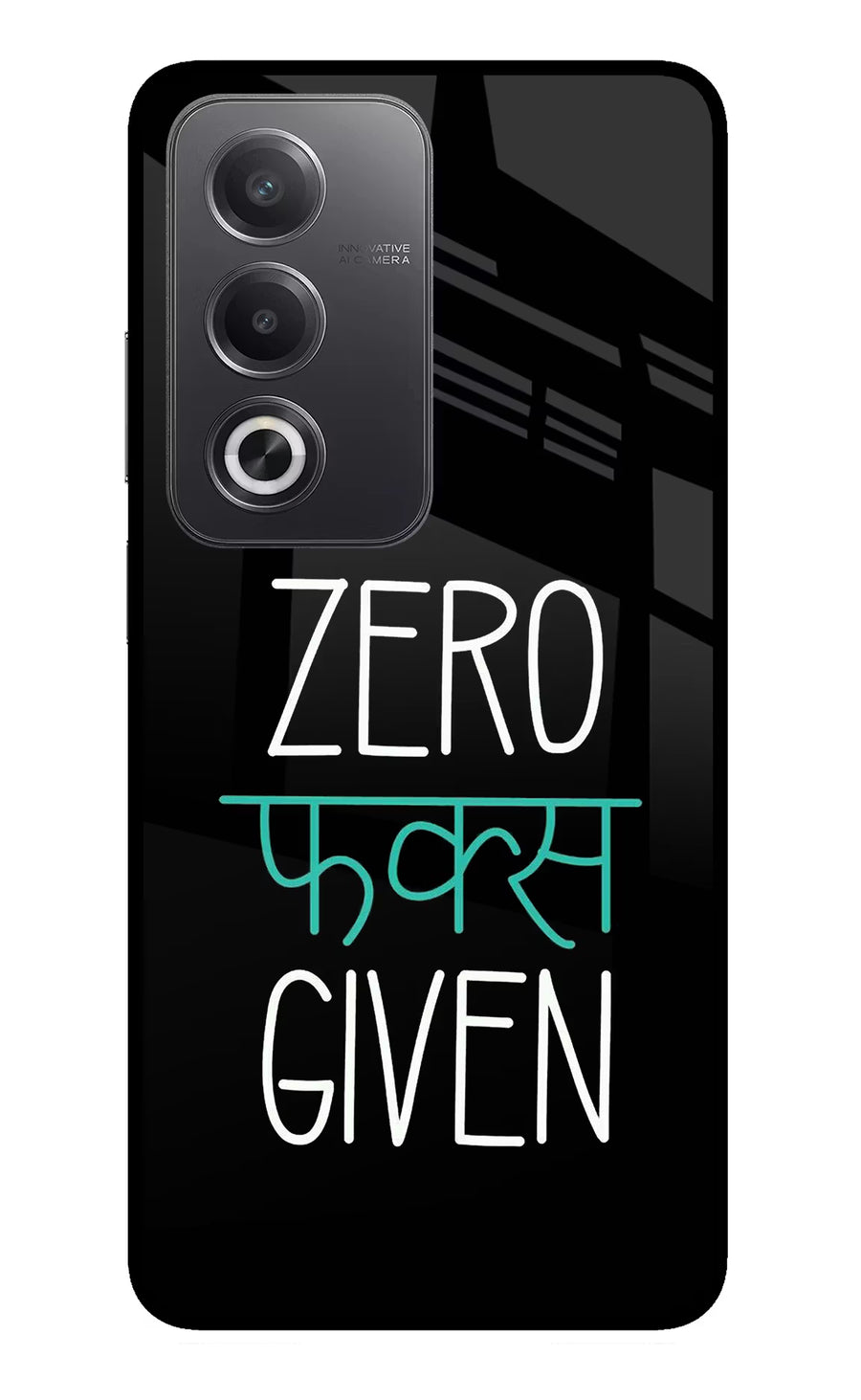 Zero Fucks Given Oppo A3 Pro 5G Back Cover, Glass case