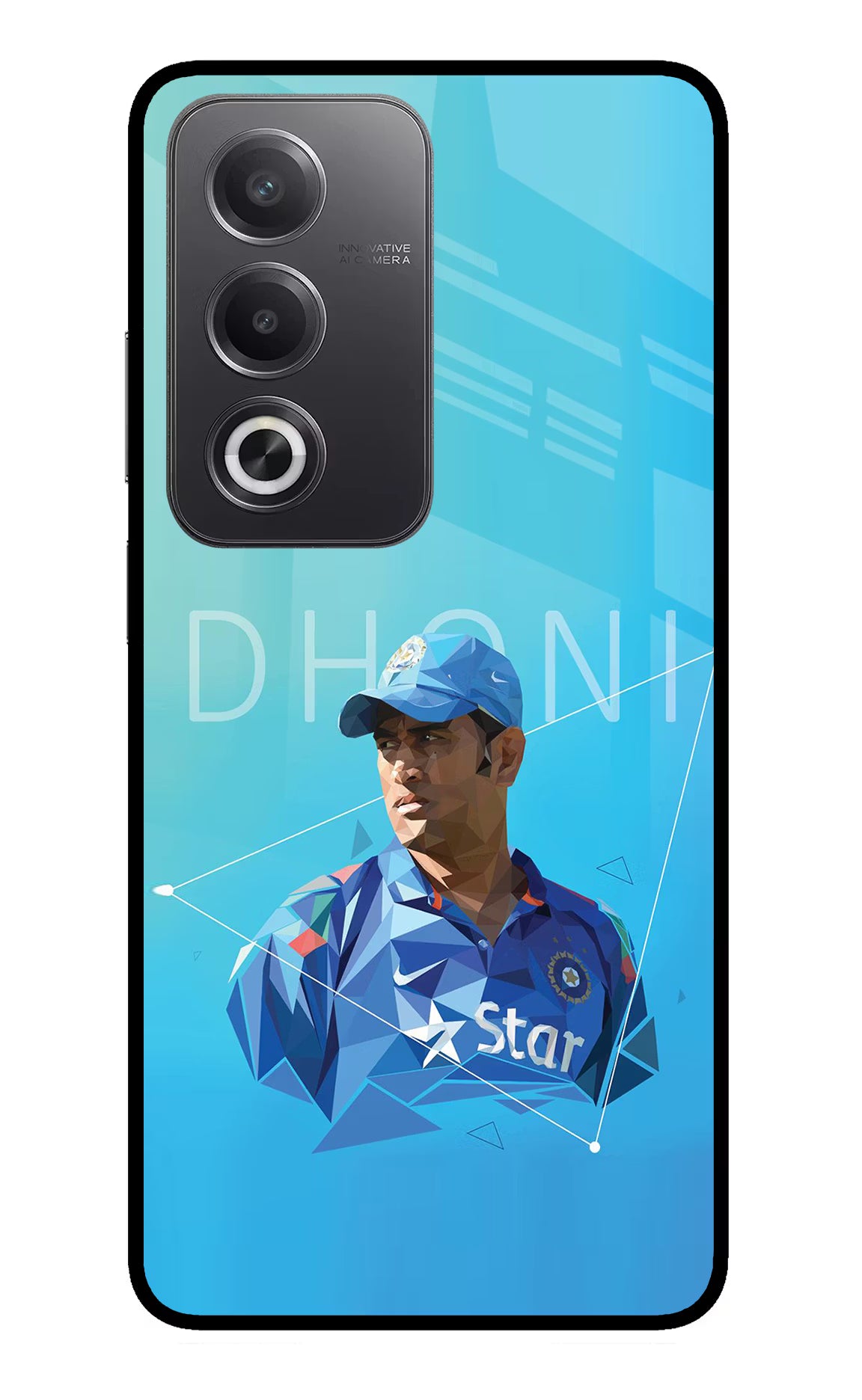 Dhoni Artwork Oppo A3 Pro 5G Glass Case
