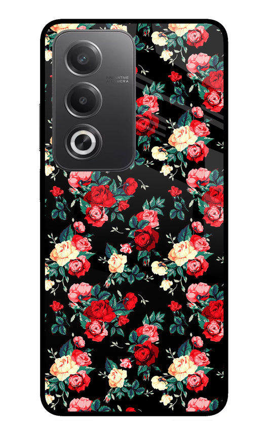 Rose Pattern Oppo A3 Pro 5G Glass Case
