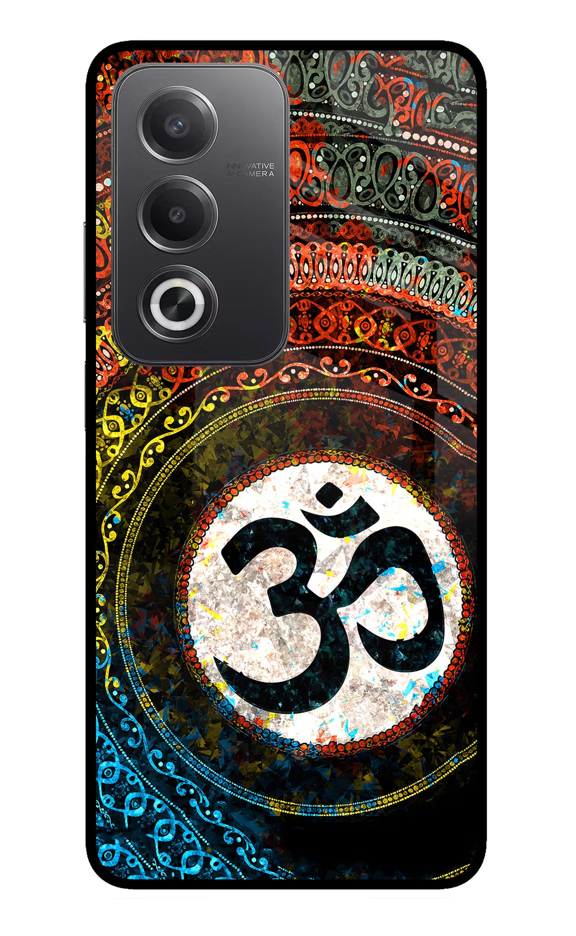 Om Cultural Oppo A3 Pro 5G Glass Case Back Cover by Casekaro