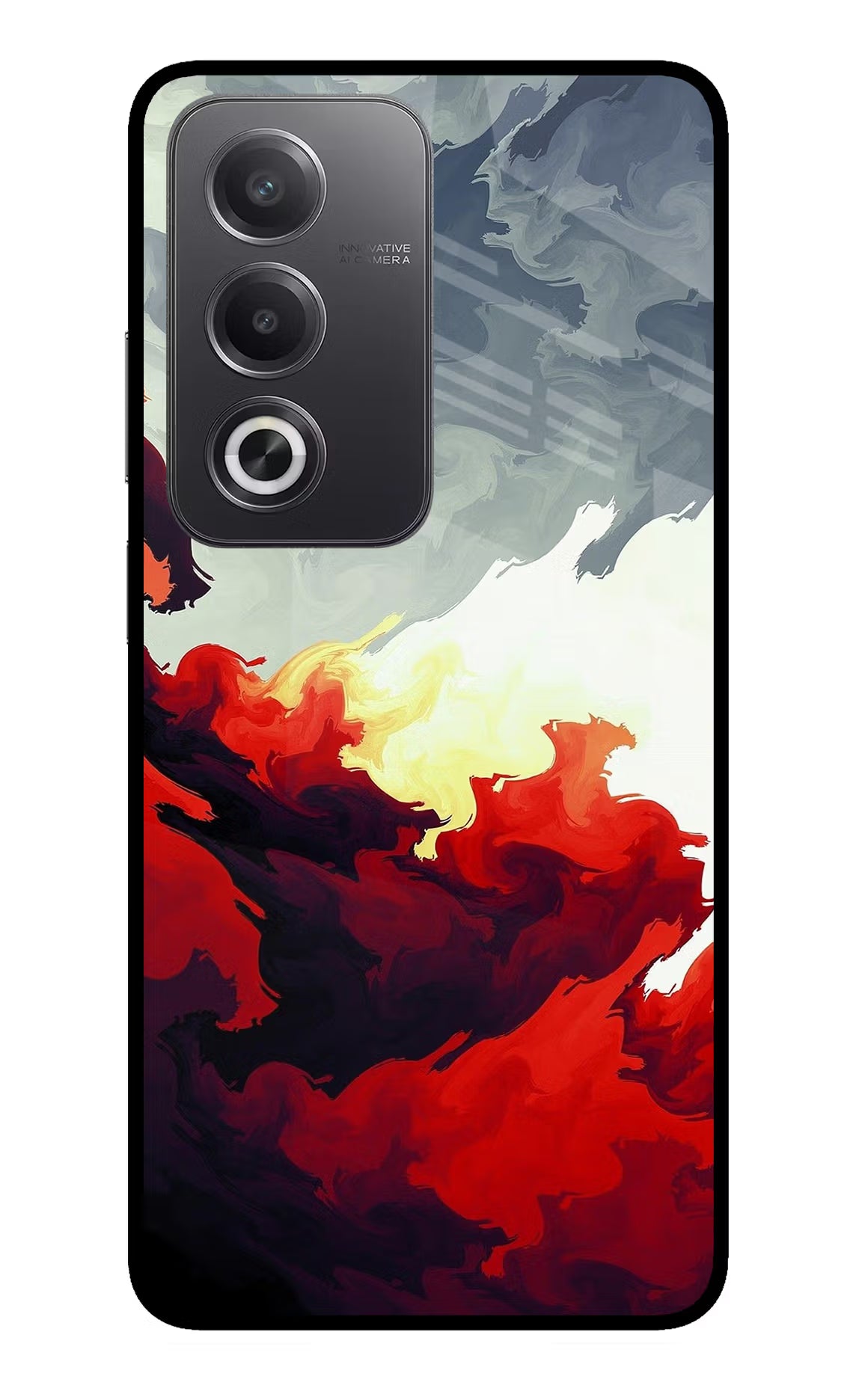 Fire Cloud Oppo A3 Pro 5G Glass Case Back Cover by Casekaro