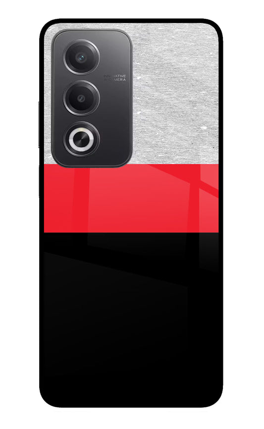 Tri Color Pattern Oppo A3 Pro 5G Glass Case