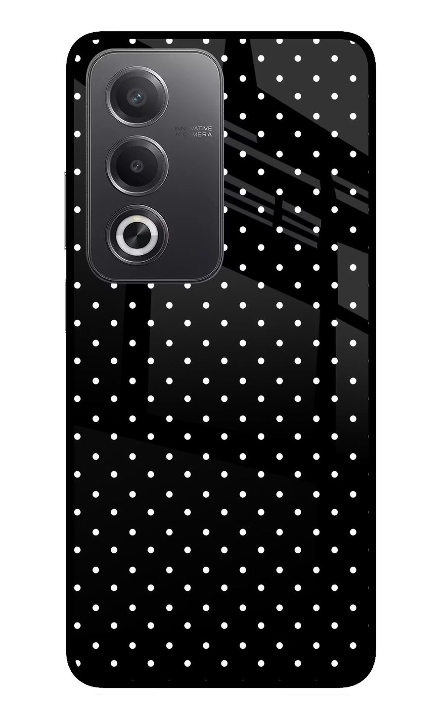 White Dots Oppo A3 Pro 5G Back Cover, Glass case