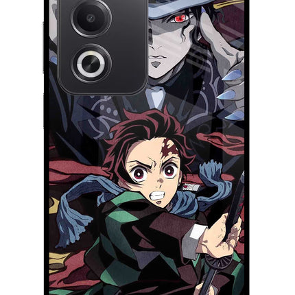 Demon Slayer Oppo A3 Pro 5G Glass Case Back Cover by Casekaro