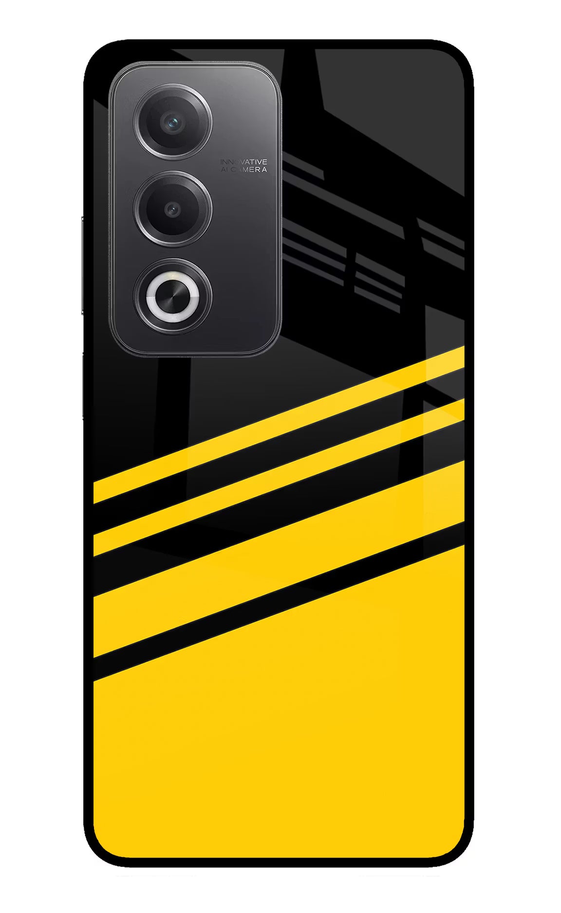 Yellow Shades Oppo A3 Pro 5G Glass Case Back Cover by Casekaro