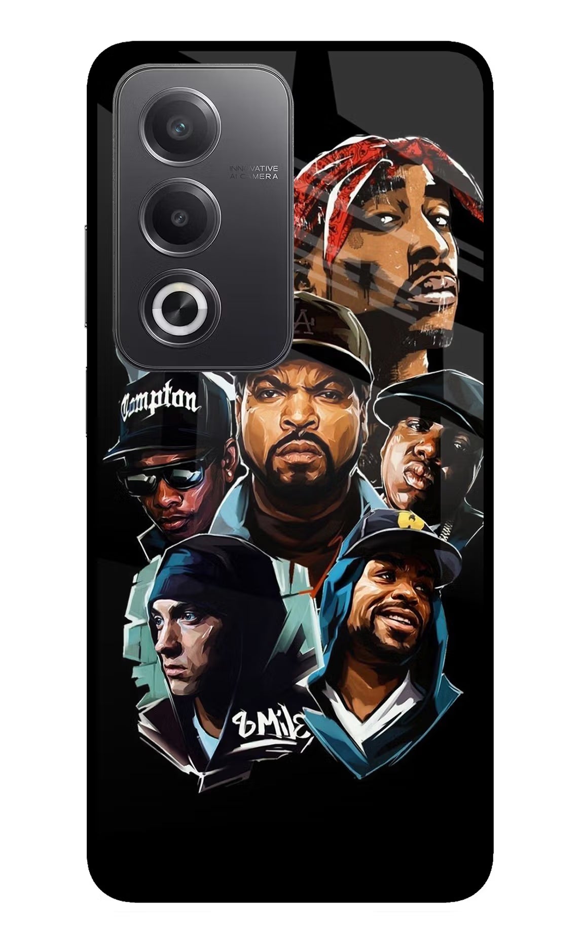 Rappers Oppo A3 Pro 5G Glass Case Back Cover by Casekaro