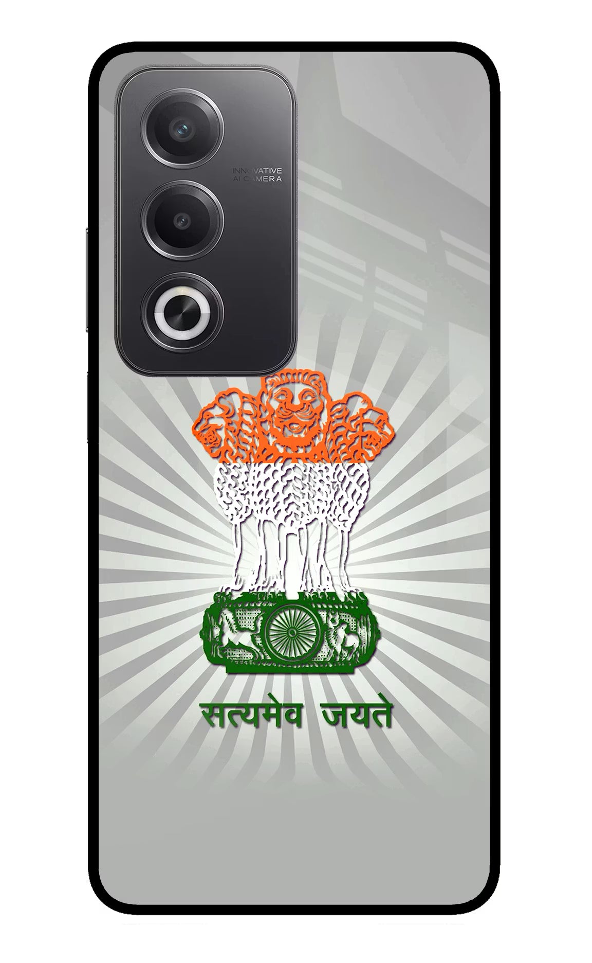 Satyamev Jayate Art Oppo A3 Pro 5G Glass Case Back Cover by Casekaro