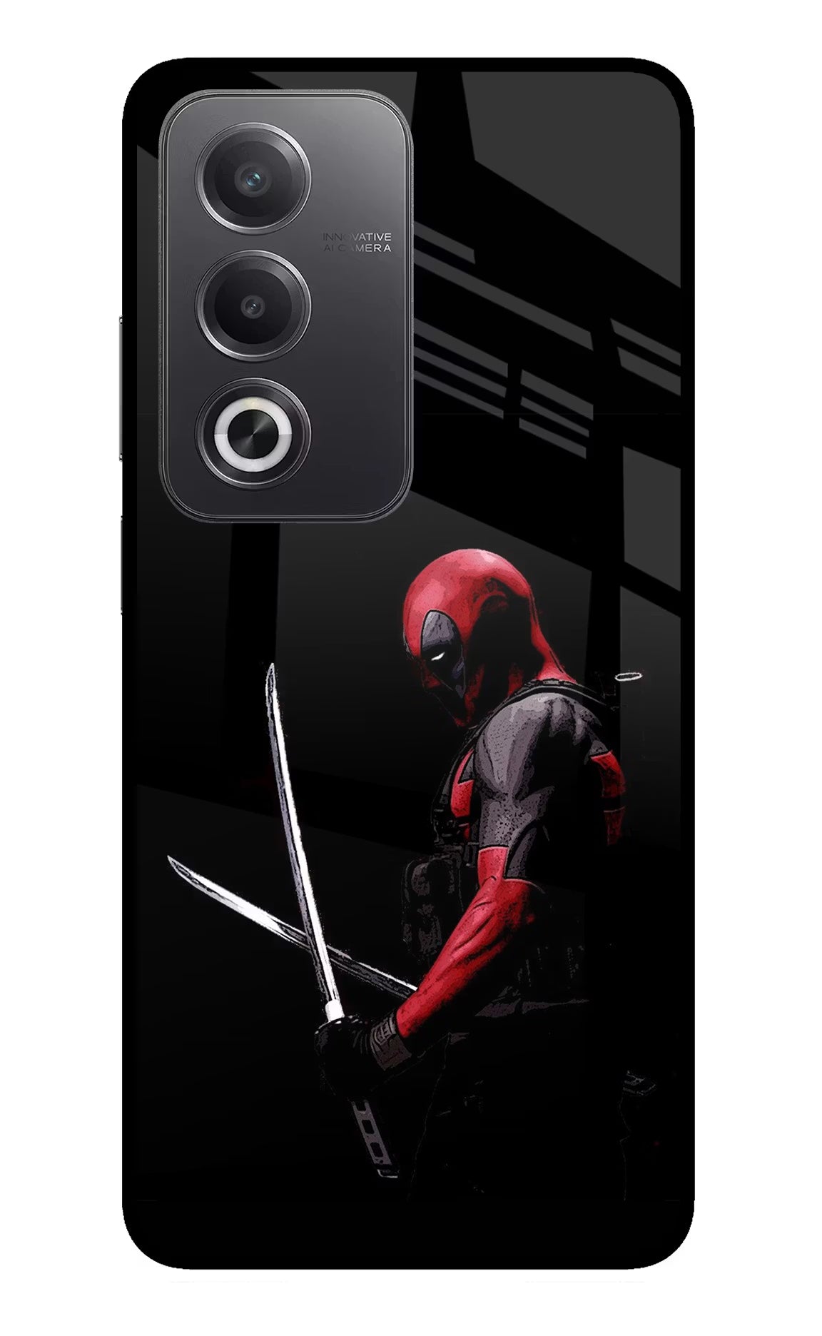Deadpool Oppo A3 Pro 5G Glass Case Back Cover by Casekaro