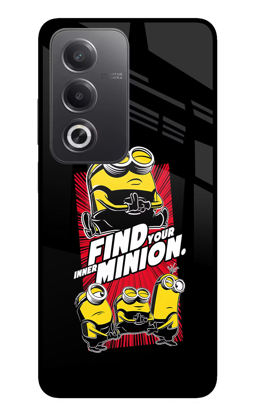 Find your inner Minion Oppo A3 Pro 5G Back Cover, Glass case