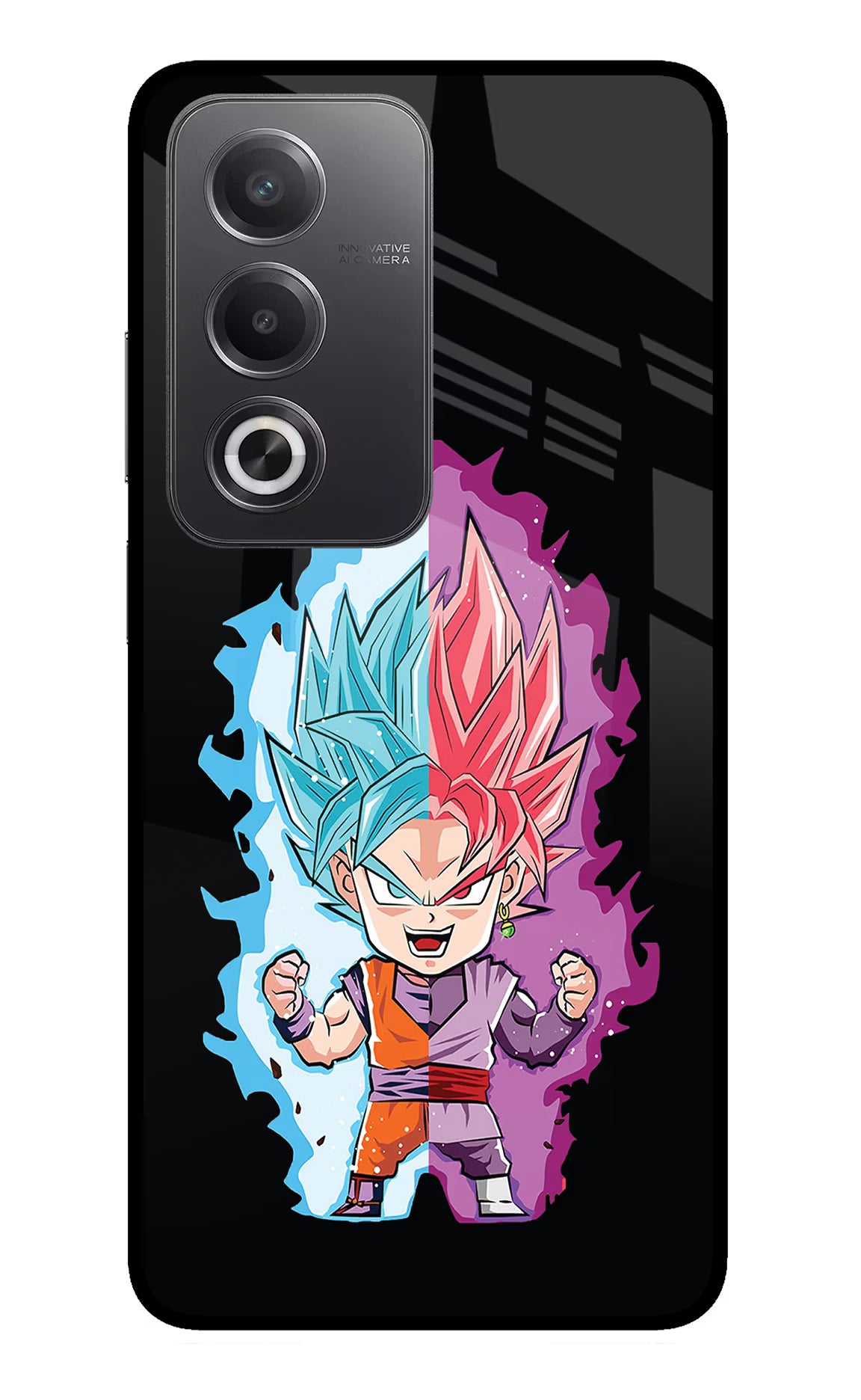 Chota Goku Oppo A3 Pro 5G Glass Case Back Cover by Casekaro