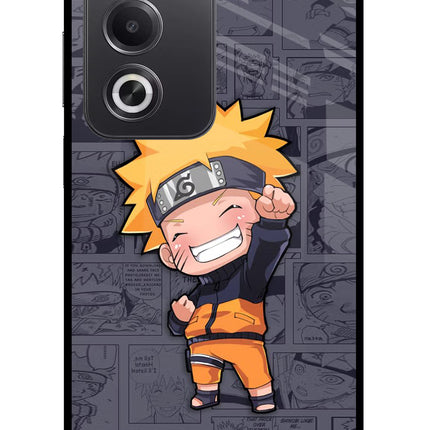 Chota Naruto Oppo A3 Pro 5G Glass Case Back Cover by Casekaro