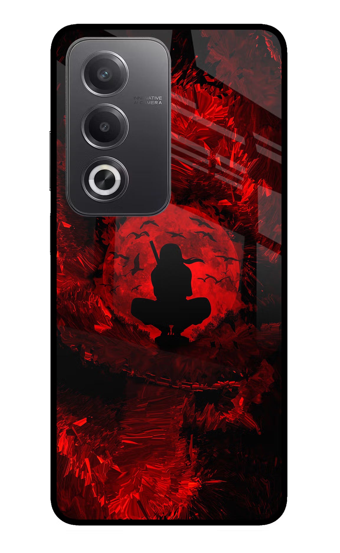 Itachi Uchiha Oppo A3 Pro 5G Glass Case Back Cover by Casekaro
