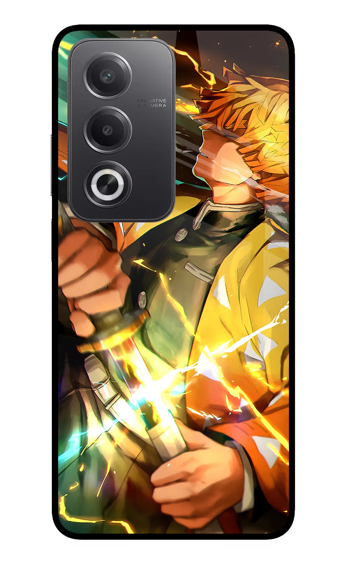 Demon Slayer Oppo A3 Pro 5G Glass Case Back Cover by Casekaro