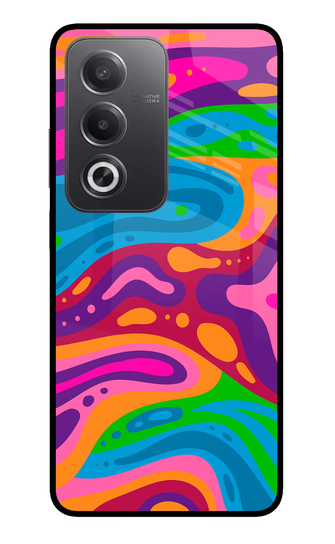 Trippy Pattern Oppo A3 Pro 5G Glass Case