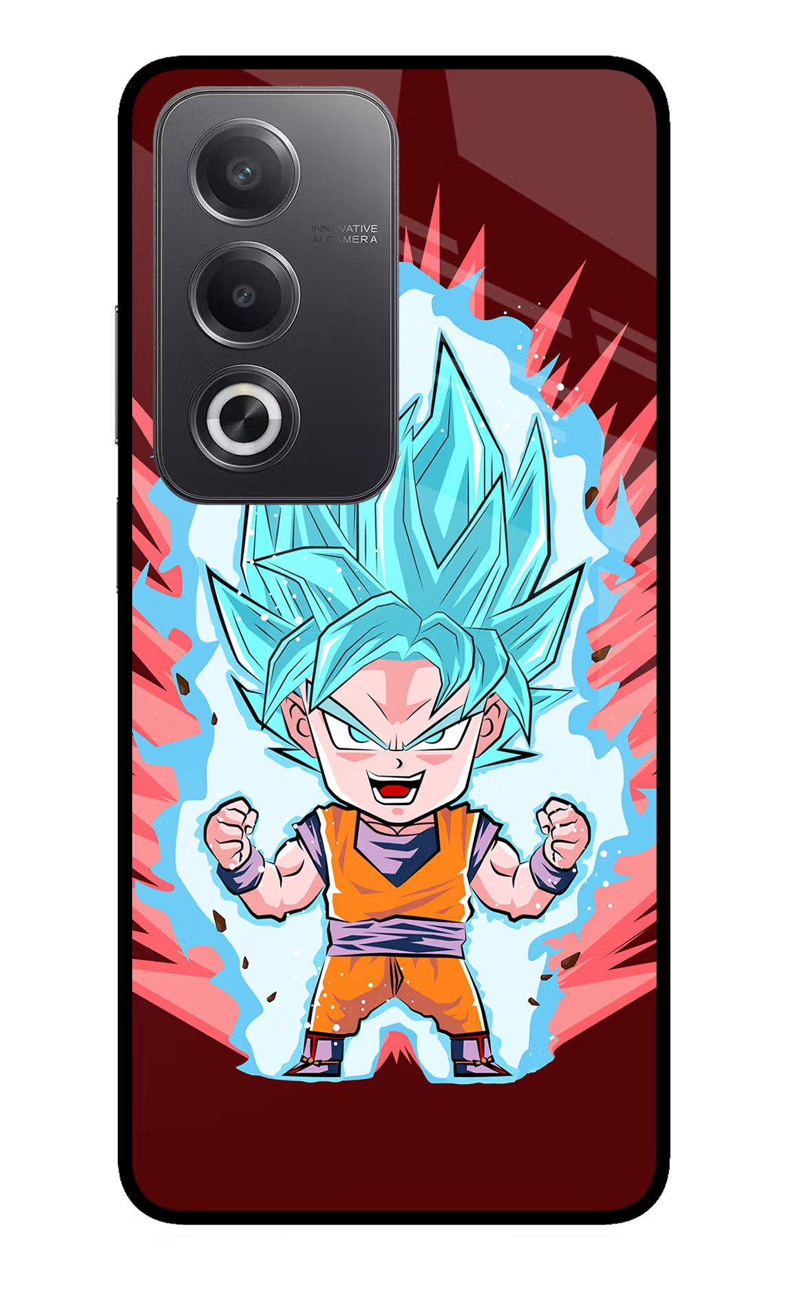 Goku Little Oppo A3 Pro 5G Glass Case Back Cover by Casekaro