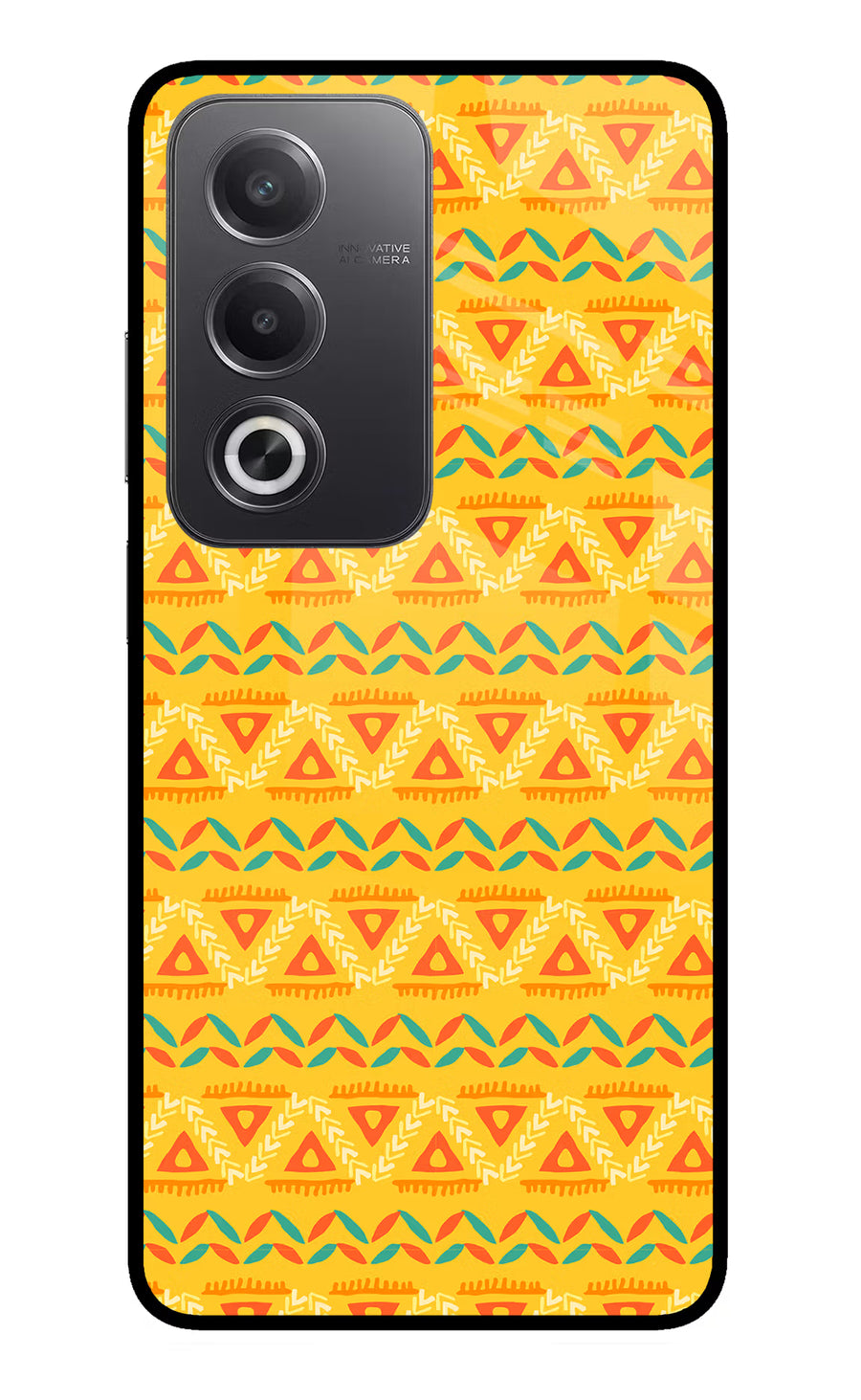 Tribal Pattern Oppo A3 Pro 5G Back Cover, Glass case