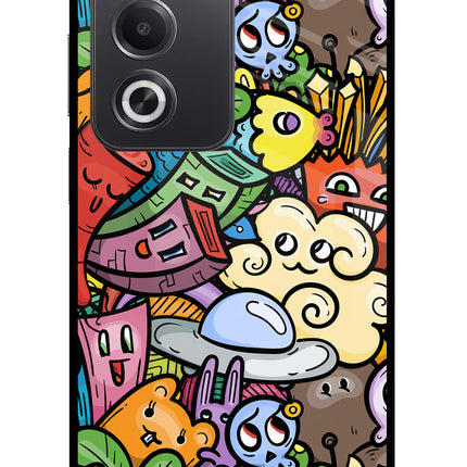 Veggie Doodle Oppo A3 Pro 5G Glass Case