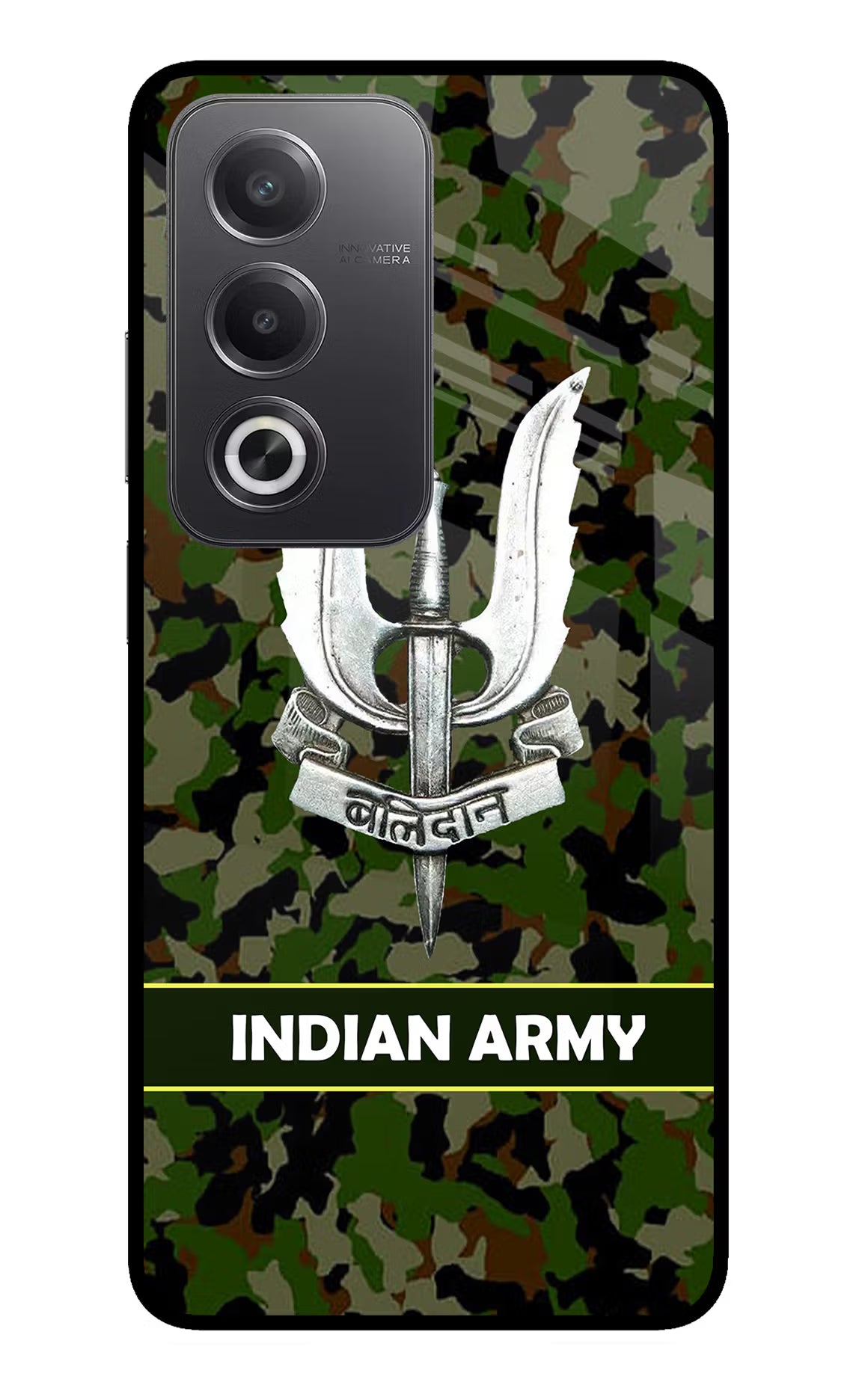 Balidan Indian Logo Oppo A3 Pro 5G Glass Case Back Cover by Casekaro