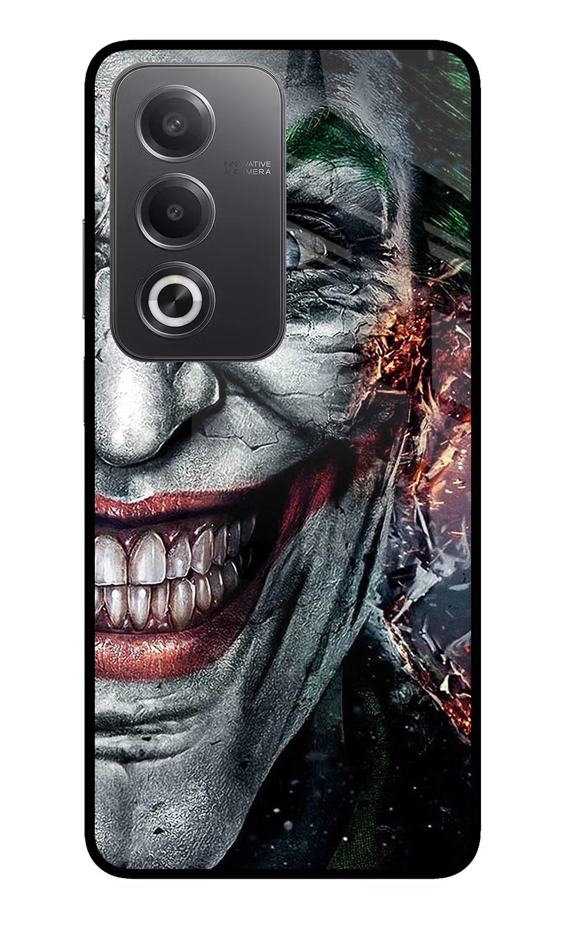 Joker Cam Oppo A3 Pro 5G Glass Case Back Cover by Casekaro