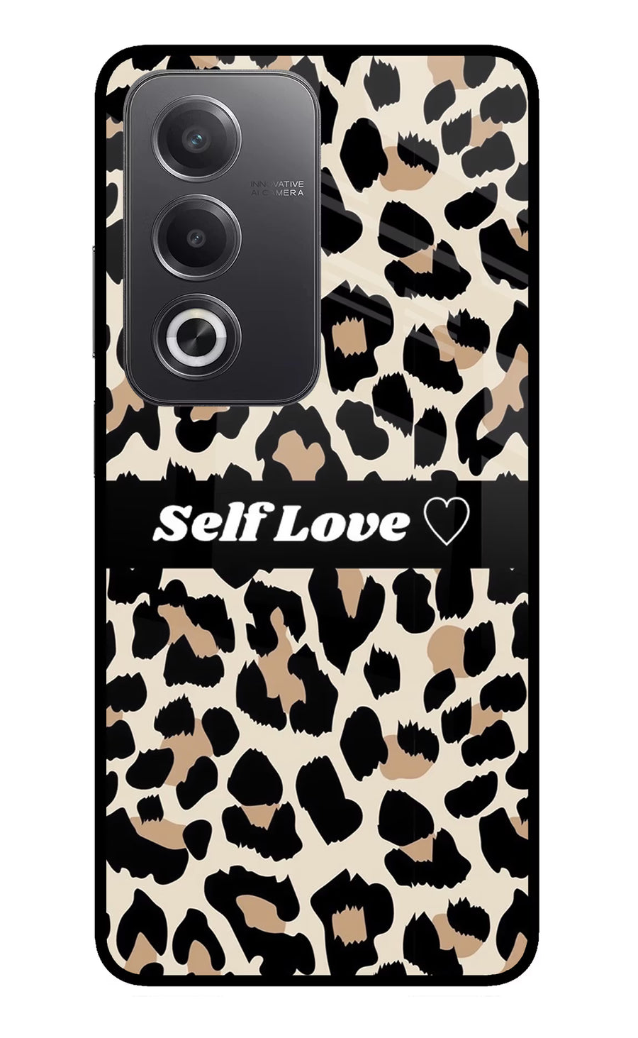 Leopard Print Self Love Oppo A3 Pro 5G Back Cover, Glass case