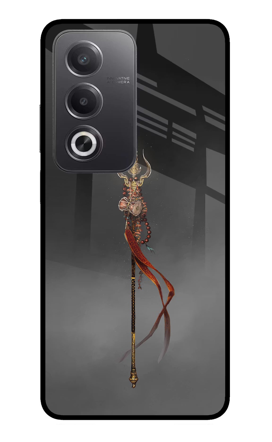 Shiv Trishul Oppo A3 Pro 5G Glass Case Back Cover by Casekaro