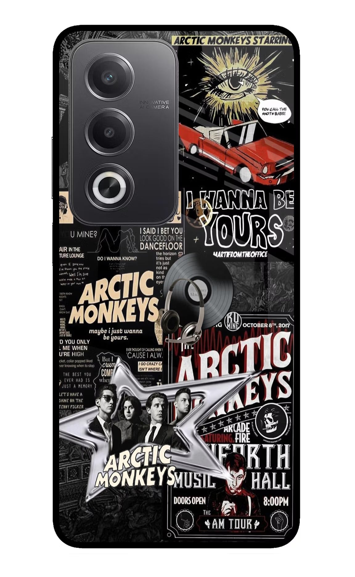 Arctic Monkeys Oppo A3 Pro 5G Glass Case Back Cover by Casekaro