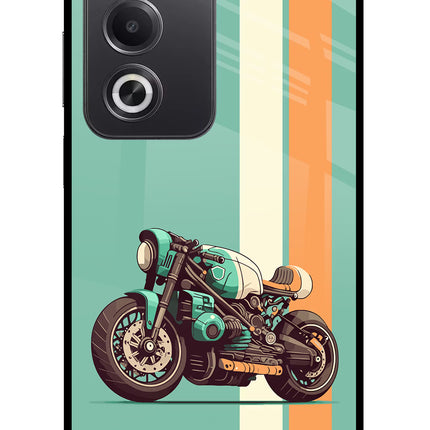 Striped Moto Drift Oppo A3 Pro 5G Glass Case Back Cover by Casekaro