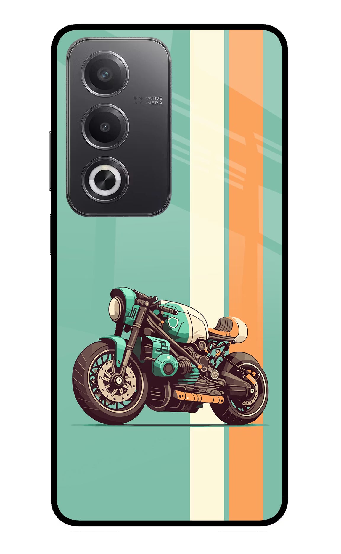 Striped Moto Drift Oppo A3 Pro 5G Glass Case