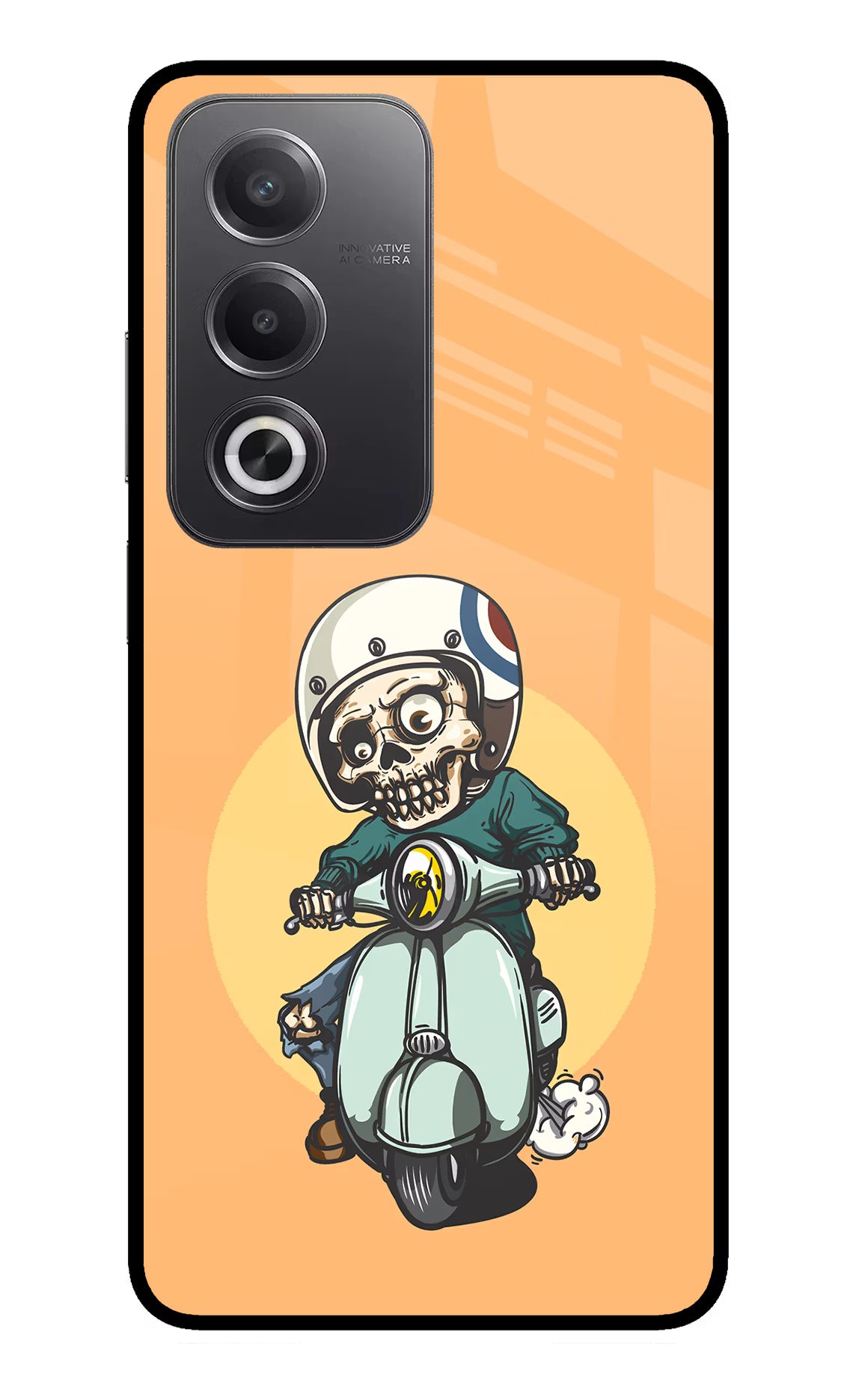 Undead Biker Oppo A3 Pro 5G Glass Case Back Cover by Casekaro