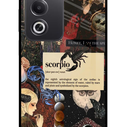 Scorpio Zodiac Oppo A3 Pro 5G Glass Case Back Cover by Casekaro