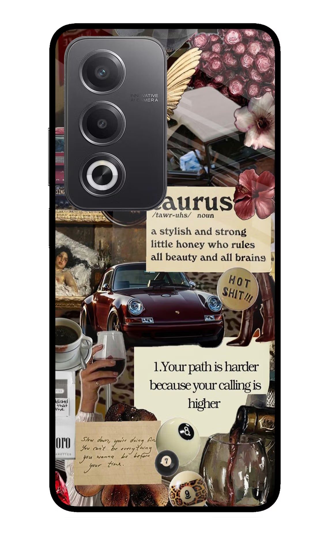 Taurus Zodiac Oppo A3 Pro 5G Glass Case Back Cover by Casekaro