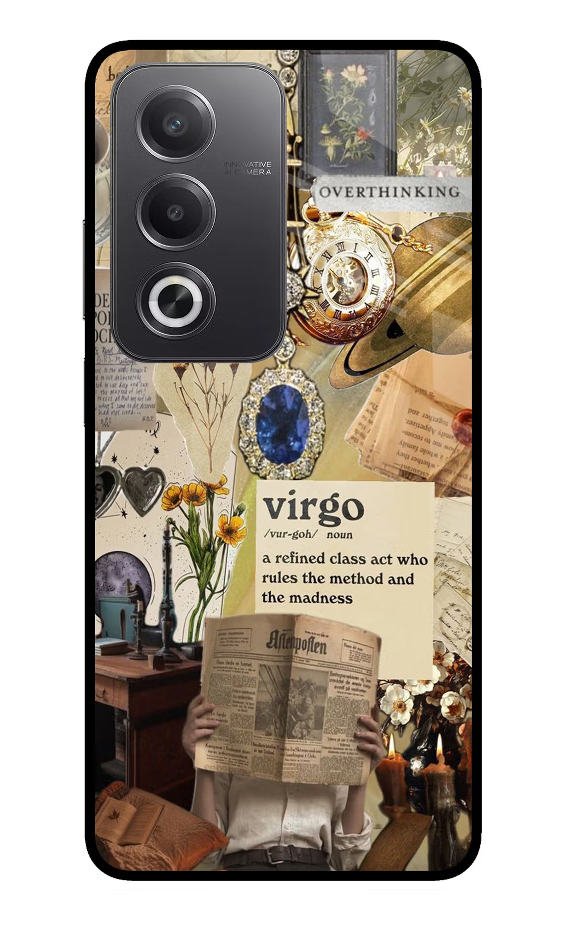 Virgo Zodiac Oppo A3 Pro 5G Glass Case Back Cover by Casekaro