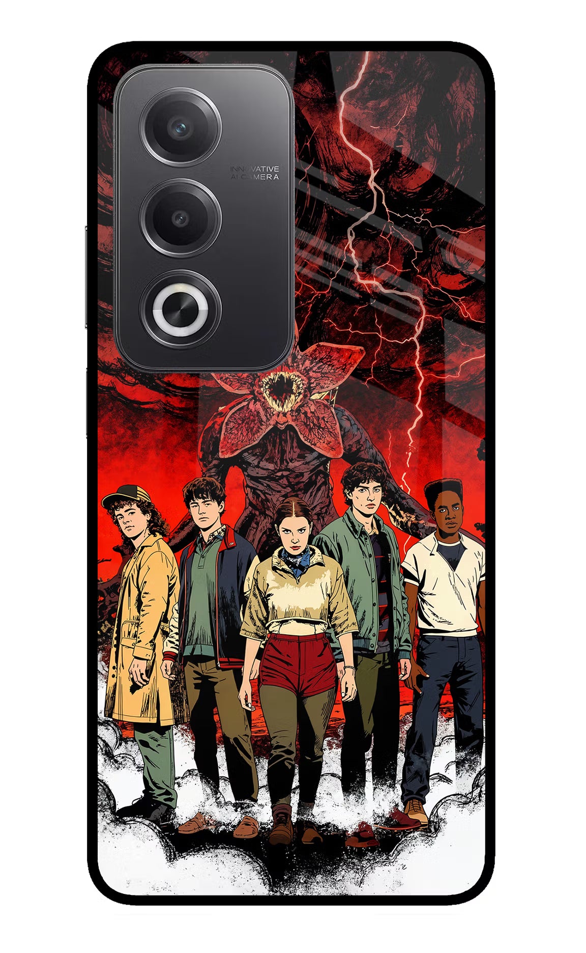Ordinary Things Characters Oppo A3 Pro 5G Glass Case Back Cover by Casekaro