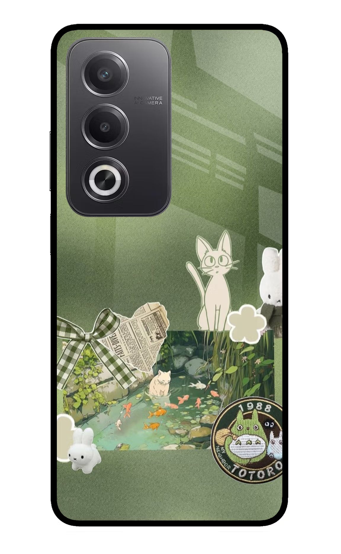 Aesthetic anime Oppo A3 Pro 5G Glass Case Back Cover by Casekaro