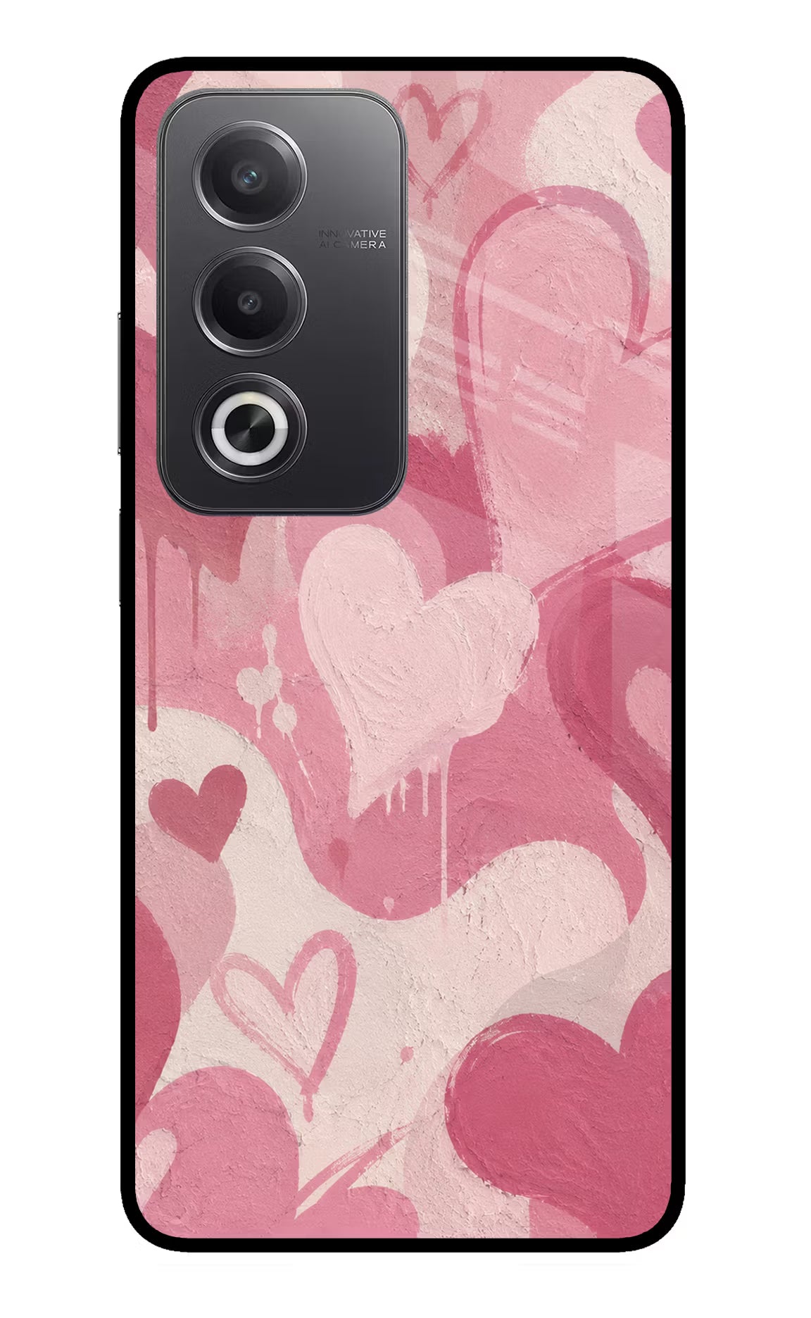 Hearty case Oppo A3 Pro 5G Glass Case Back Cover by Casekaro