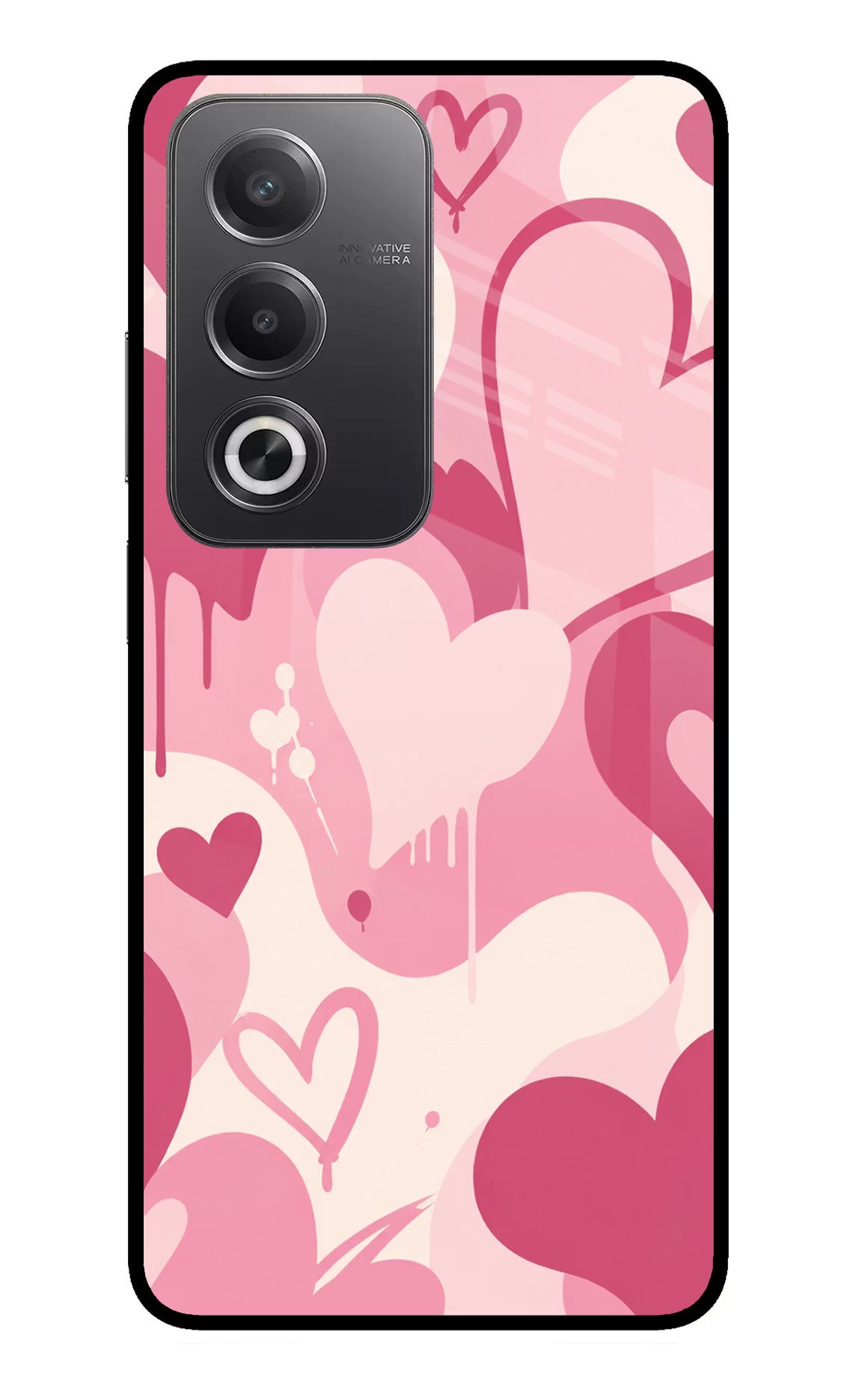 Hearty case Oppo A3 Pro 5G Glass Case Back Cover by Casekaro