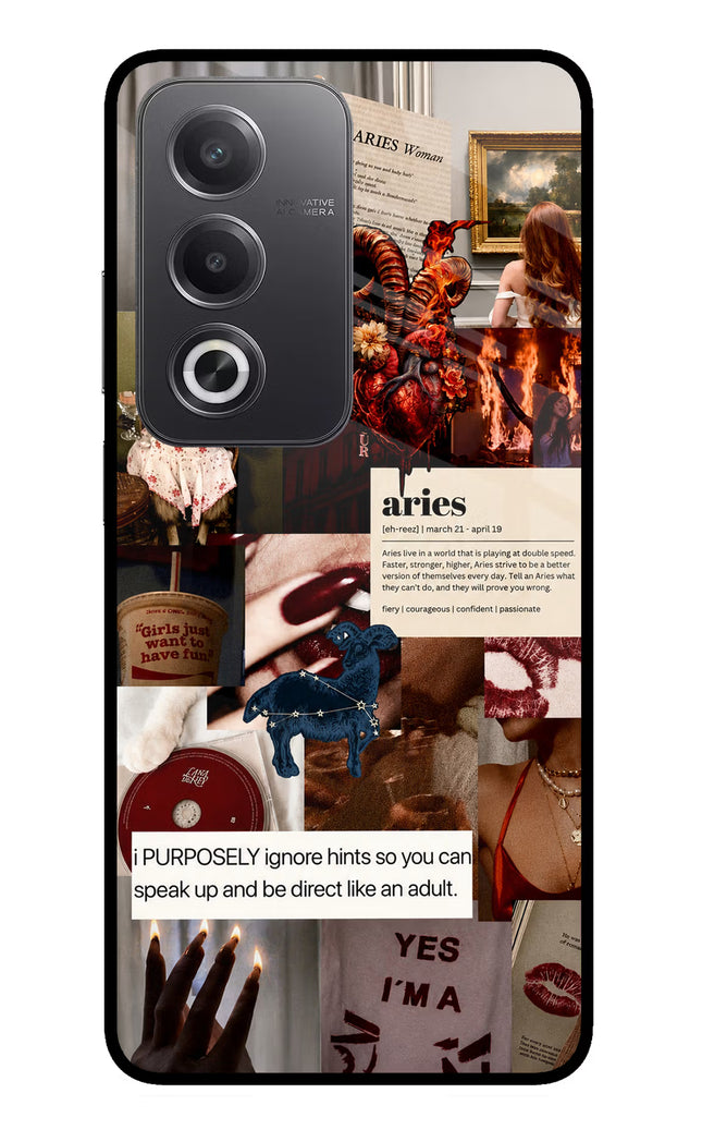 Zodiac Aries Oppo A3 Pro 5G Glass Case