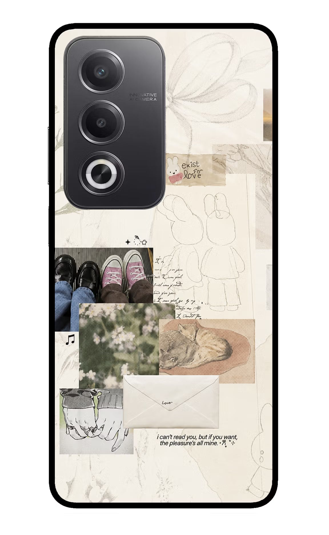 Soft Aesthetic Oppo A3 Pro 5G Glass Case