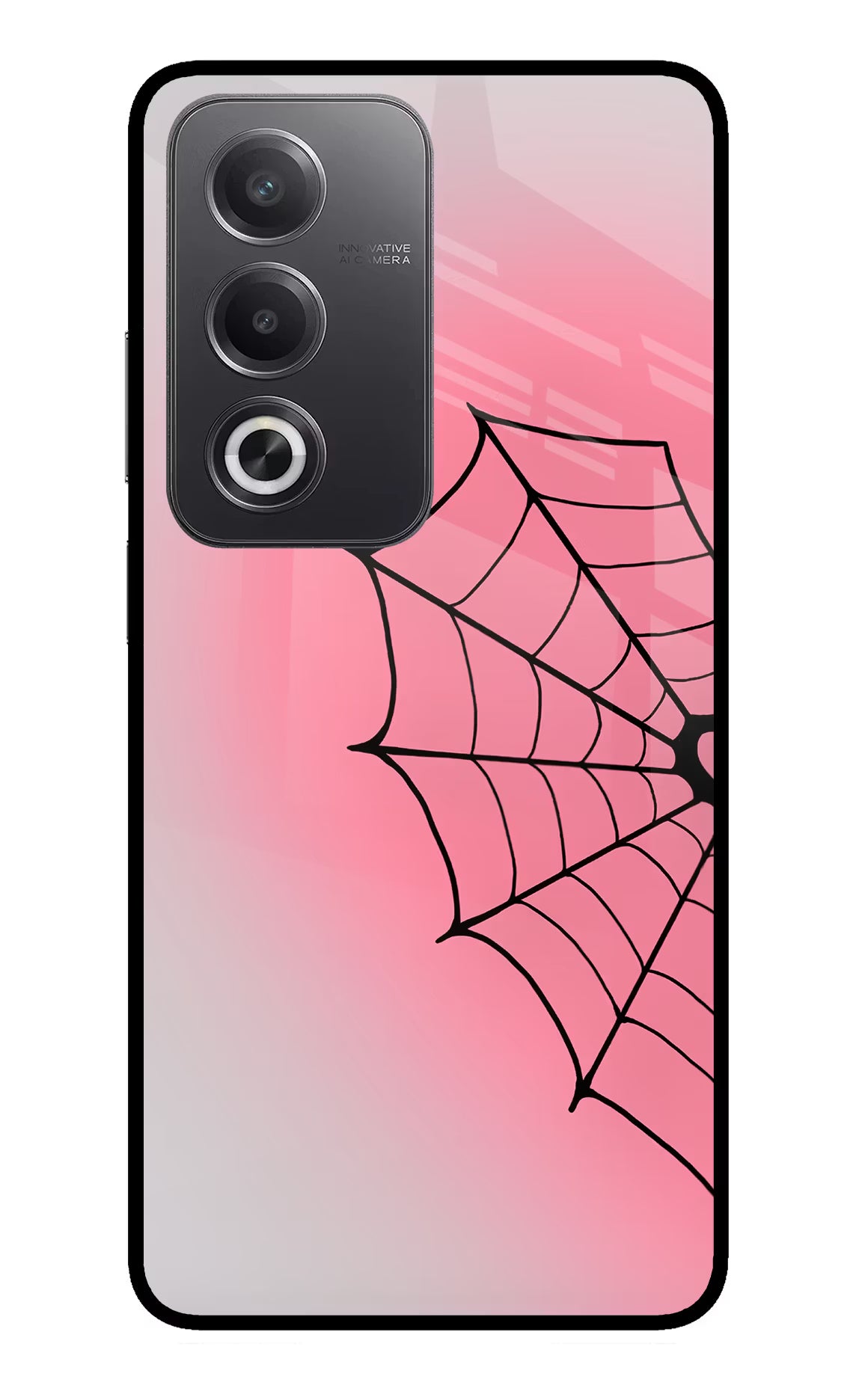 Pink Web Oppo A3 Pro 5G Glass Case