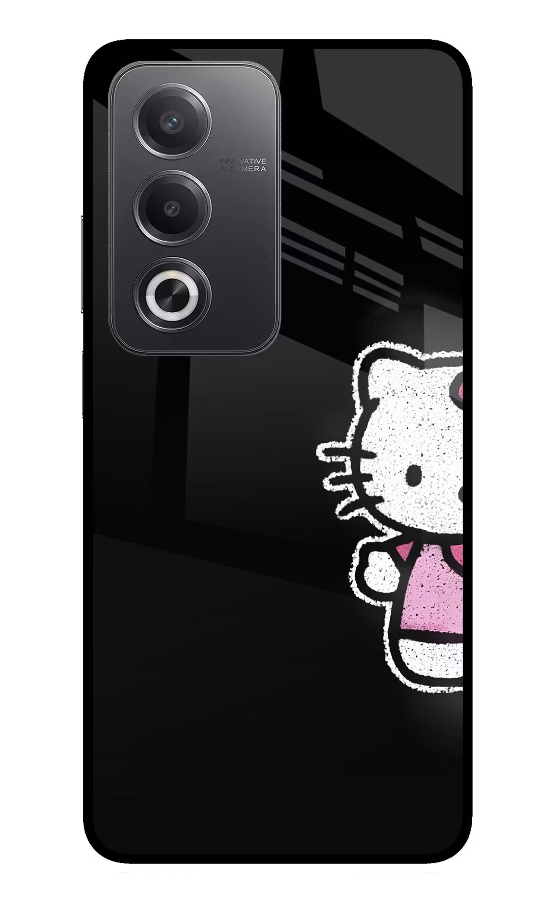 Kitty Charm Oppo A3 Pro 5G Glass Case Back Cover by Casekaro