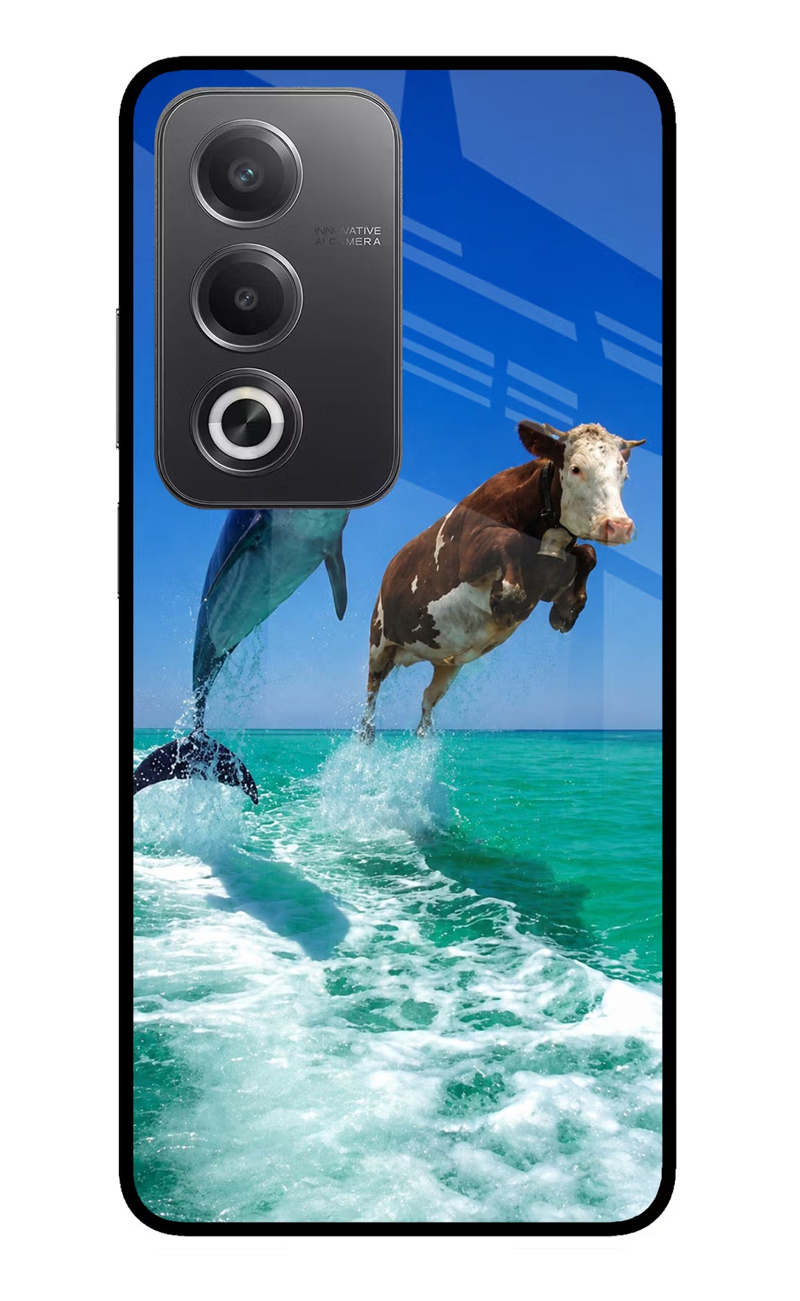 Dolphin vs Cow Oppo A3 Pro 5G Glass Case
