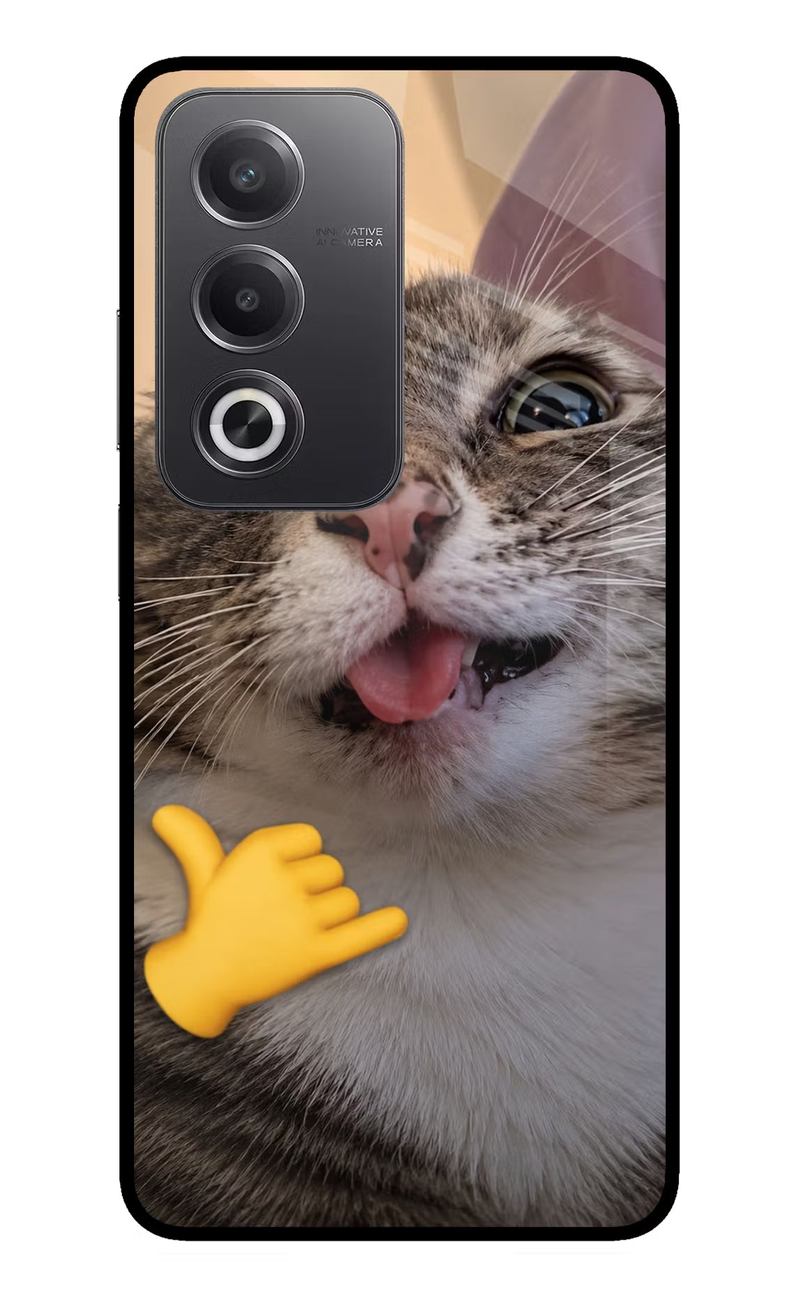 Silly Cat Call Oppo A3 Pro 5G Glass Case