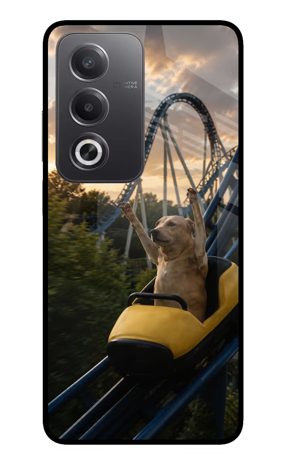 Rollercoaster Dog Oppo A3 Pro 5G Glass Case