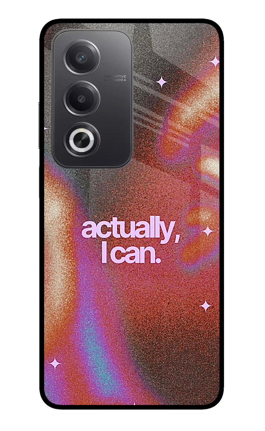 Pink Aura Oppo A3 Pro 5G Back Cover, Glass case