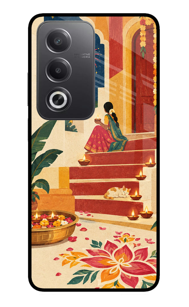 Diwali Rangoli Oppo A3 Pro 5G Glass Case