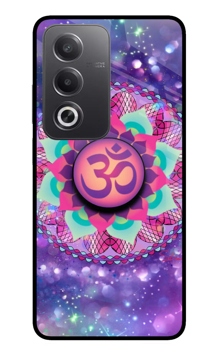 Om Purple Oppo A3 Pro 5G Pop Case, Glass case