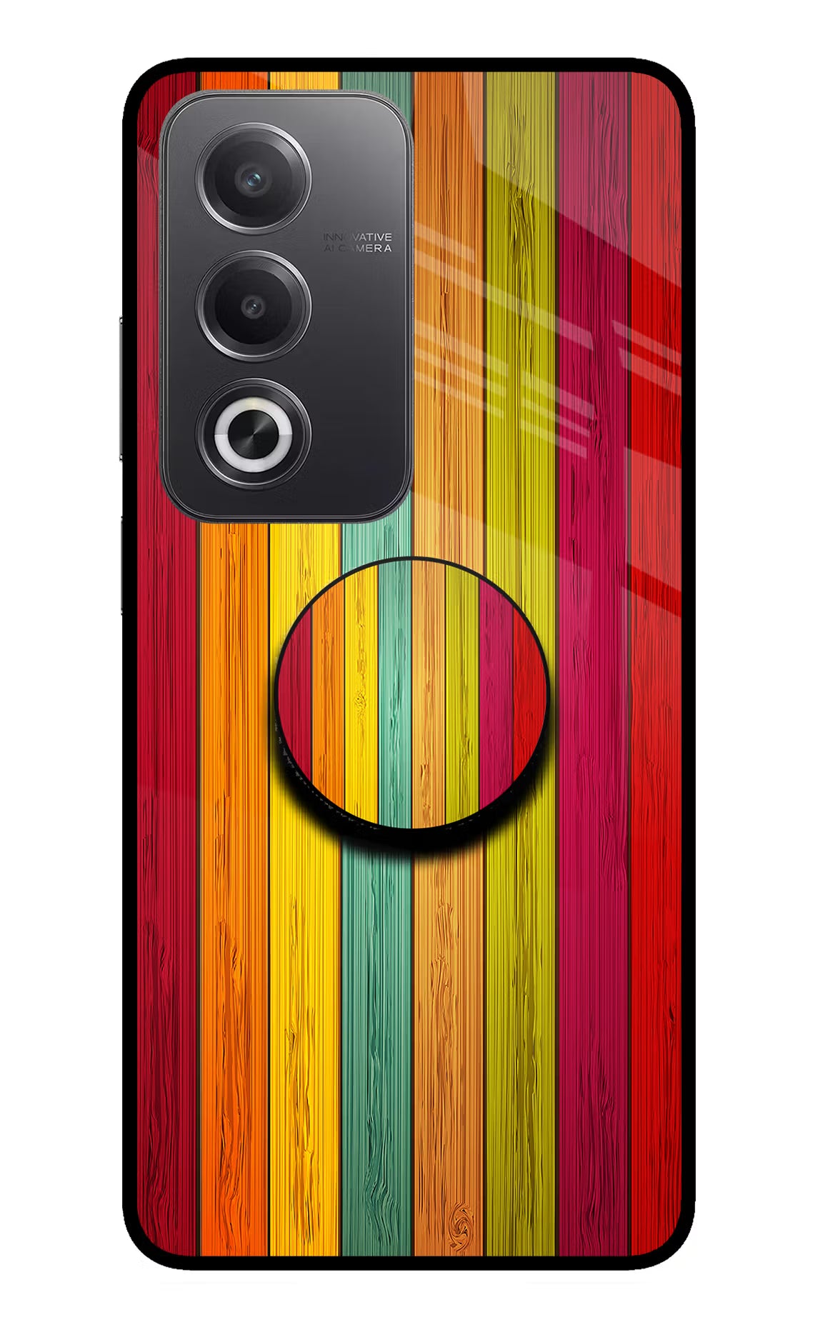 Multicolor Wooden Oppo A3 Pro 5G Pop Case by Casekaro