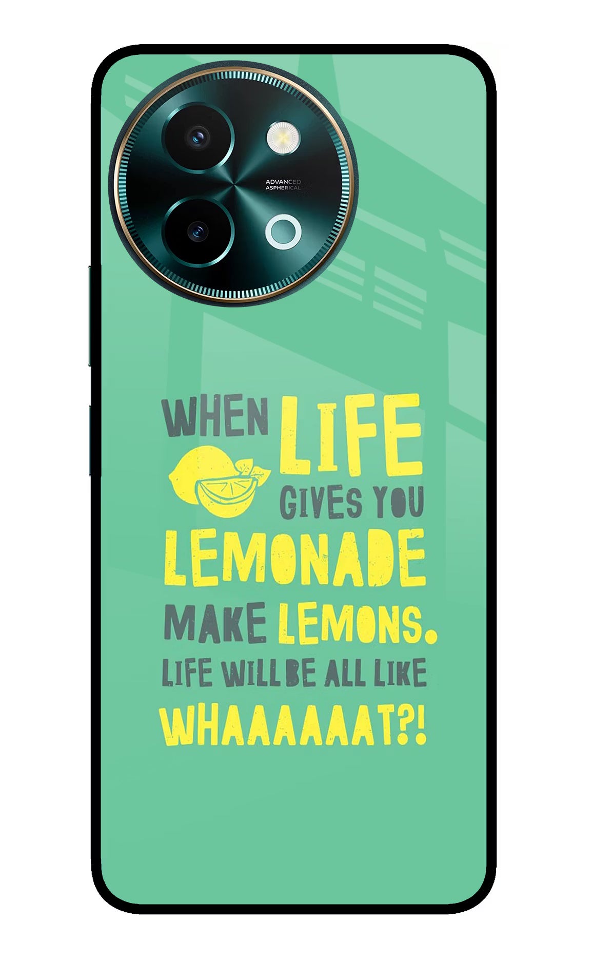 Quote Vivo Y58 5G Glass Case Back Cover by Casekaro